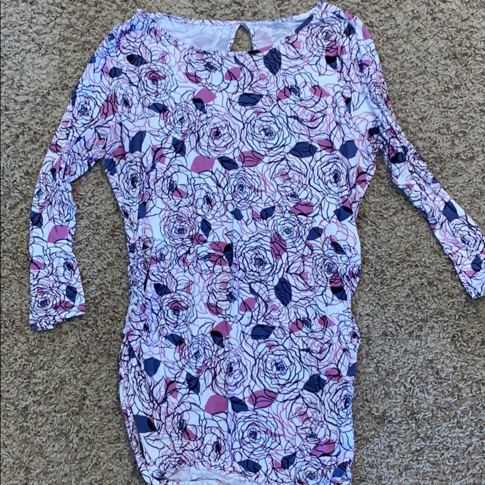 Floral motherhood maternity shirt